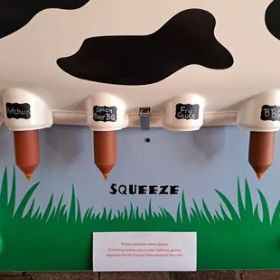 Squeeze your condiments from an udder!