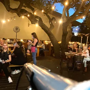 a view from the performer Musicman Frank Iarossi perspective.  Dinner on the patio