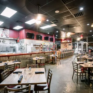 inside seating and bar area