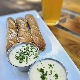 Pretzels cheese and beer? Oh yeah baby!