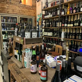 bottles of wine on a table