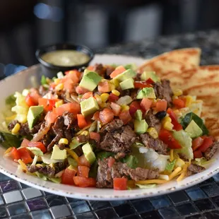 a plate of mexican food