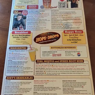 Drink &amp; Appetizer Menu