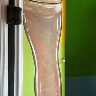 Beer glass on door