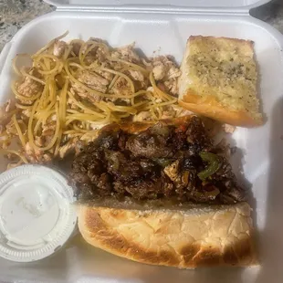 Chicken scampi. GOAT sandwich.