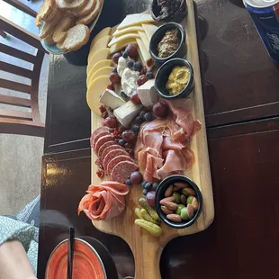 Large Charcuterie for Brunch/ Fed 4 of us easily &amp; nice combination of meats/ cheeses you choose with a bunch of extras from the house!