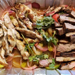 a variety of meats and vegetables