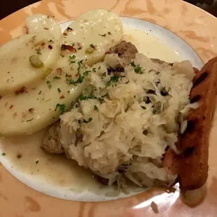 German Sausage Dinner for Oktoberfest.