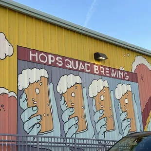 a mural on the side of a building