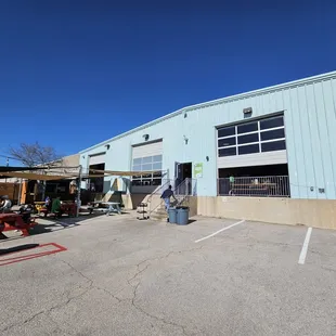 the outside of the building