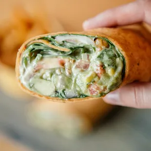 Vegan and vegetarian options available! Pictured is the Guac &amp; Roll.