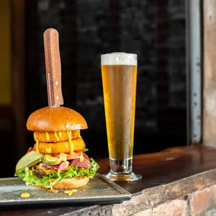 Our famous Burger Roulette (and a beer, of course).
