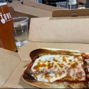 Disco Kid, eggplant parm sub from Brooklyn Boys