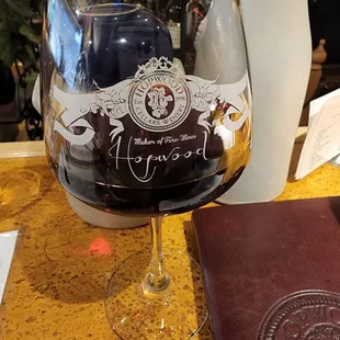 a glass of wine