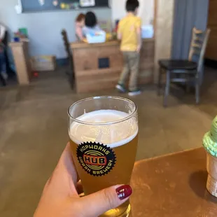 Beer and play area