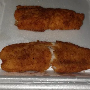 Cat fish cut in half