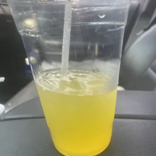 Mango lemonade (syrup with water)