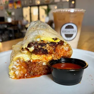 Pork Belly and Birria Breakfast Burritos. Breakfast 4/20/2024