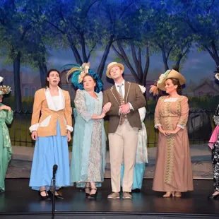 The ladies of River City with Professor Harold Hill in Horizon West Theater Company's inaugural production, The Music Man.