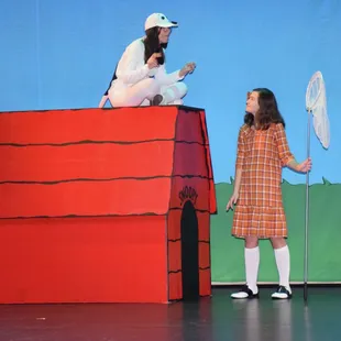 Snoopy and Patty go rabbit hunting in "You're A Good Man, Charlie Brown"