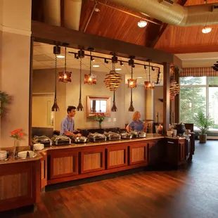 Summer breakfast and holiday buffets.