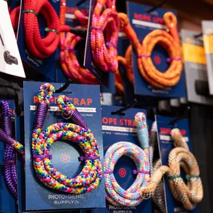 Colorful trendy rope straps for cameras