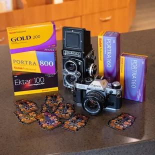 Kodak film pro packs (5 rolls) and fully inspected vintage film cameras for sale!
