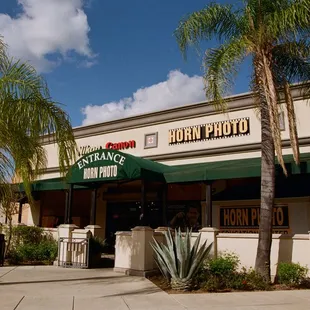 The Horn Photo back parking lot entrance, shot on film.