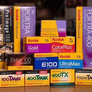 Fresh Kodak film for sale including 35mm, 120 film, color, black &amp; white, and slide film!