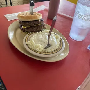 Home style double burger