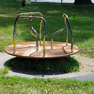 spinning equipment surrounded by concrete