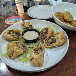 Cheese Burger Egg rolls