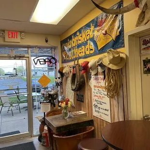 the inside of a restaurant