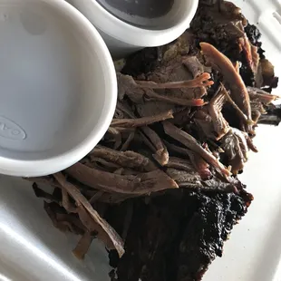 a plate of pulled pork