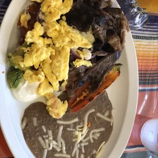 Chilaquiles (red sauce)