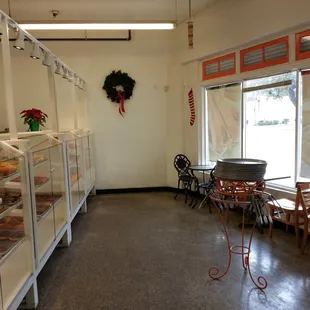 the interior of a bakery