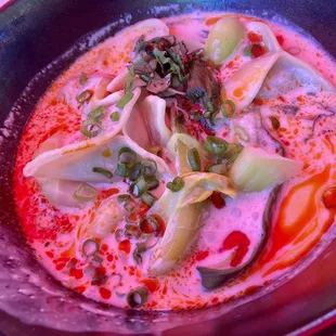 The veggie dumplings in thai tom kha like broth. I liked the broth more than the dumplings