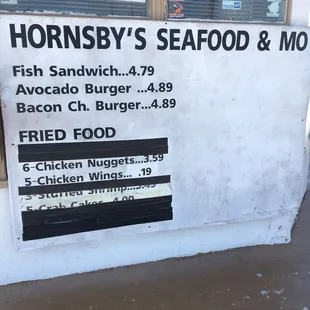 Menu! As of 6/11/18. Cash only! Don't forget your cash!