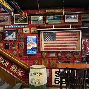 This place is decorated with loads of submarine memorabilia.