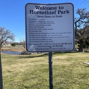 Rules and regulations for the park