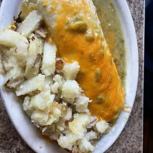 Breakfast burrito with green Chile