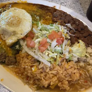 Meat Enchilada Plate