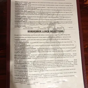 Breakfast and lunch!