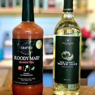 two bottles of bloody mary