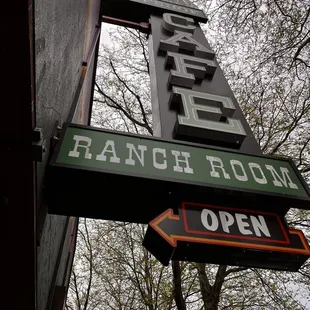 a neon sign for a restaurant