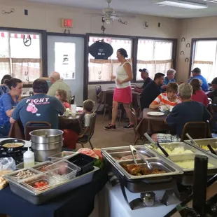 The 2nd  and 4th Sundays are Brunch. They transform the dinning room into a  buffet