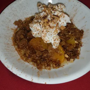 Amaretto stewed peach cobbler!!