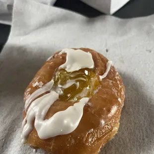 Lemon filled donut