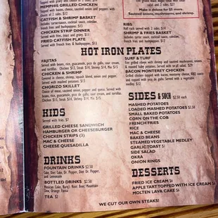 Menu, page 2