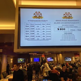 Poker tournament schedule